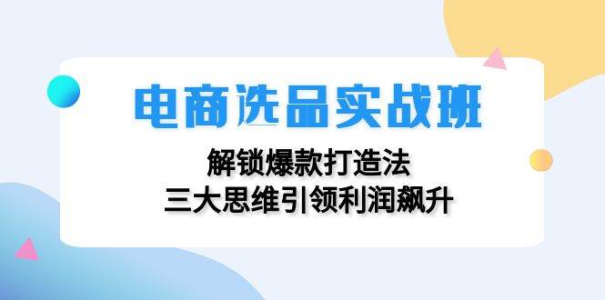 （12398期）电商选品实战班：解锁爆款打造法，三大思维引领利润飙升-哔搭谋事网-原创客谋事网