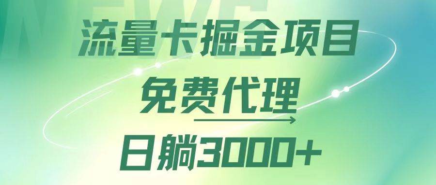 （12321期）流量卡掘金代理，日躺赚3000+，变现暴力，多种推广途径-哔搭谋事网-原创客谋事网