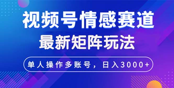 （12609期）视频号创作者分成情感赛道最新矩阵玩法日入3000+-哔搭谋事网-原创客谋事网