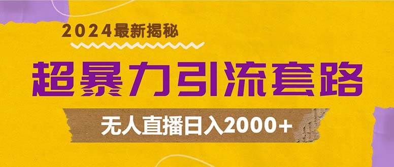 （12800期）超暴力引流套路，无人直播日入2000+-哔搭谋事网-原创客谋事网