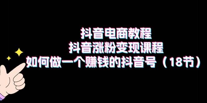 （11436期）抖音电商教程：抖音涨粉变现课程：如何做一个赚钱的抖音号（18节）-哔搭谋事网-原创客谋事网