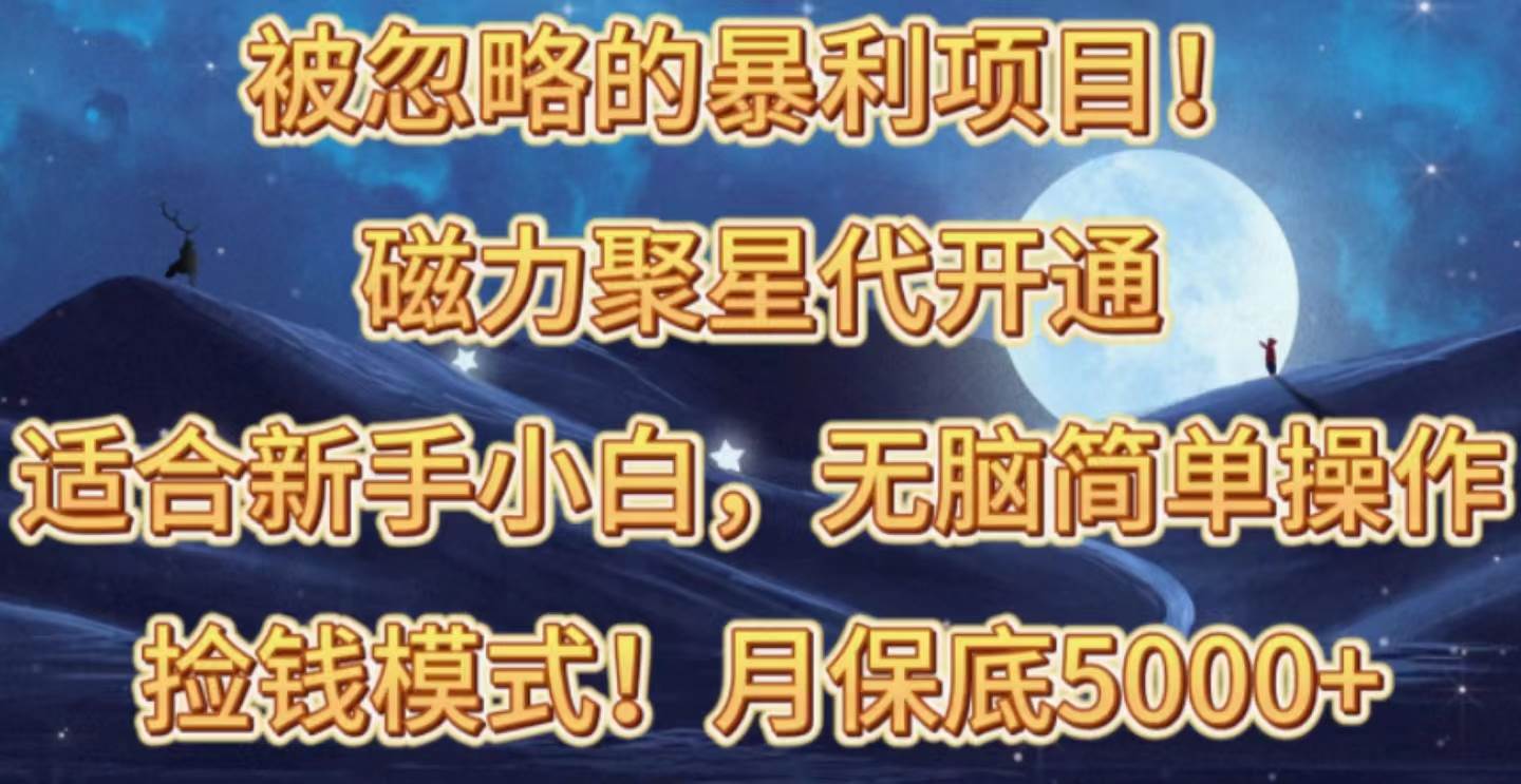 （10245期）被忽略的暴利项目！磁力聚星代开通捡钱模式，轻松月入五六千-哔搭谋事网-原创客谋事网