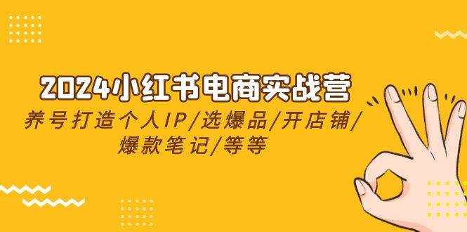 2024小红书电商实战营，养号打造IP/选爆品/开店铺/爆款笔记/等等（24节）-哔搭谋事网-原创客谋事网