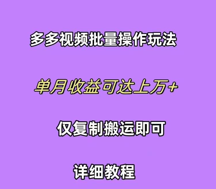 （10029期）拼多多视频带货快速过爆款选品教程 每天轻轻松松赚取三位数佣金 小白必…-哔搭谋事网-原创客谋事网