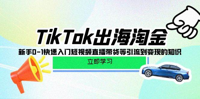 （10035期）TikTok-出海淘金，新手0-1快速入门短视频直播带货等引流到变现的知识-哔搭谋事网-原创客谋事网