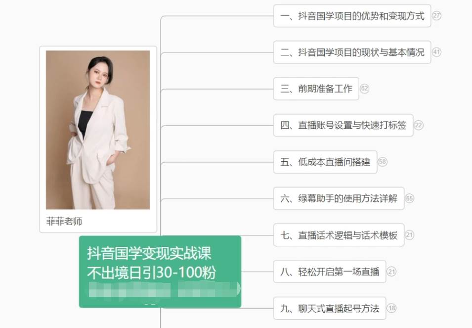 抖音国学变现项目：不出境日引30-100粉实战课程-哔搭谋事网-原创客谋事网