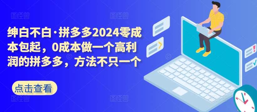 拼多多2024零成本包起，0成本做一个高利润的拼多多，方法不只一个-哔搭谋事网-原创客谋事网