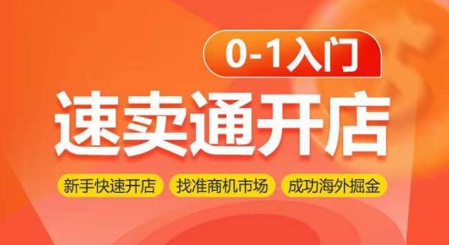 速卖通开店0-1入门，新手快速开店 找准商机市场 成功海外掘金-哔搭谋事网-原创客谋事网