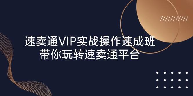 （10935期）速卖通 VIP实战操作-速成班，带你玩转速卖通平台（23节）-哔搭谋事网-原创客谋事网