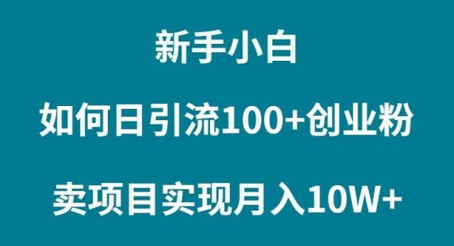 （9556期）新手小白如何通过卖项目实现月入10W+-哔搭谋事网-原创客谋事网