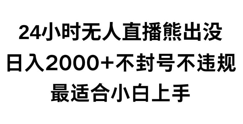 快手24小时无人直播熊出没，不封直播间，不违规，日入2000+，最适合小白上手，保姆式教学【揭秘】-哔搭谋事网-原创客谋事网