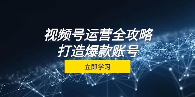 视频号运营全攻略，从定位到成交一站式学习，视频号核心秘诀，打造爆款账号-哔搭谋事网-原创客谋事网