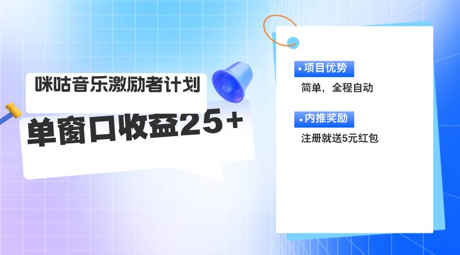 （11942期）咪咕激励者计划，单窗口收益20~25，可矩阵操作-哔搭谋事网-原创客谋事网