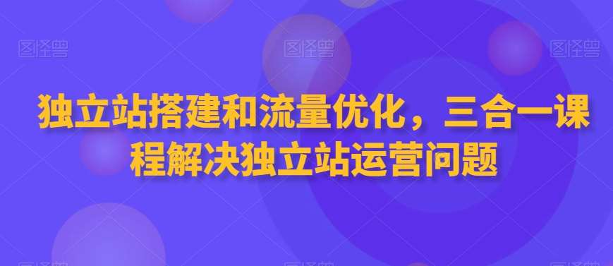 独立站搭建和流量优化，三合一课程解决独立站运营问题-哔搭谋事网-原创客谋事网