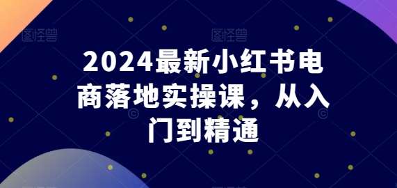 2024最新小红书电商落地实操课，从入门到精通-哔搭谋事网-原创客谋事网