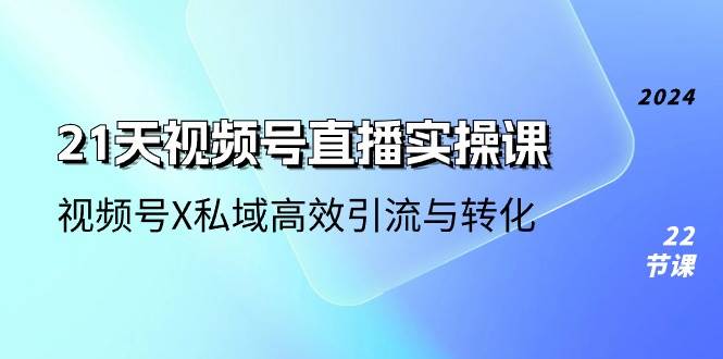 21天视频号直播实操课，视频号X私域高效引流与转化（22节课）-哔搭谋事网-原创客谋事网