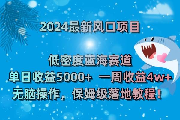 （8545期）2024最新风口项目 低密度蓝海赛道，日收益5000+周收益4w+ 无脑操作，保…-哔搭谋事网-原创客谋事网