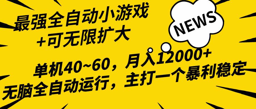 （10046期）2024最新全网独家小游戏全自动，单机40~60,稳定躺赚，小白都能月入过万-哔搭谋事网-原创客谋事网