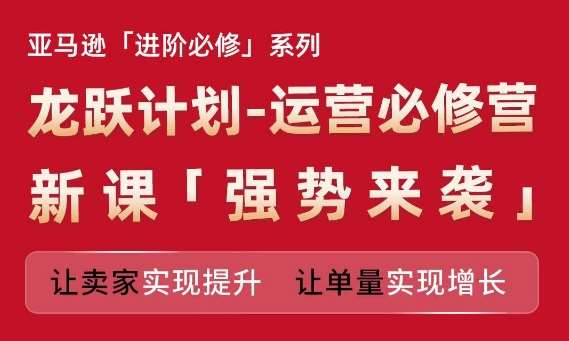 亚马逊进阶必修系列，龙跃计划-运营必修营新课，让卖家实现提升 让单量实现增长-哔搭谋事网-原创客谋事网