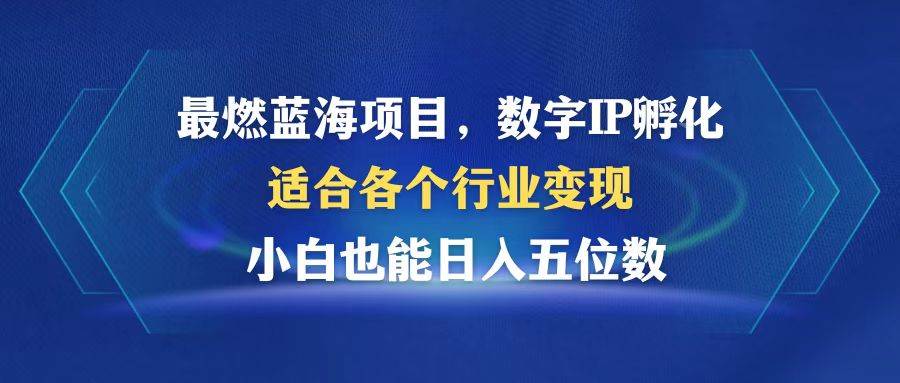 （12941期）最燃蓝海项目  数字IP孵化  适合各个行业变现  小白也能日入5位数-哔搭谋事网-原创客谋事网