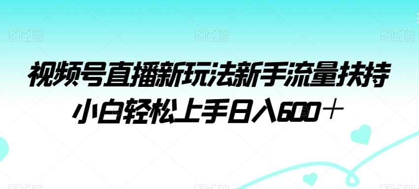 视频号直播新玩法新手流量扶持小白轻松上手日入600＋【揭秘】-哔搭谋事网-原创客谋事网