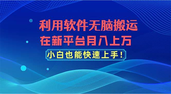 （11078期）利用软件无脑搬运，在新平台月入上万，小白也能快速上手-哔搭谋事网-原创客谋事网