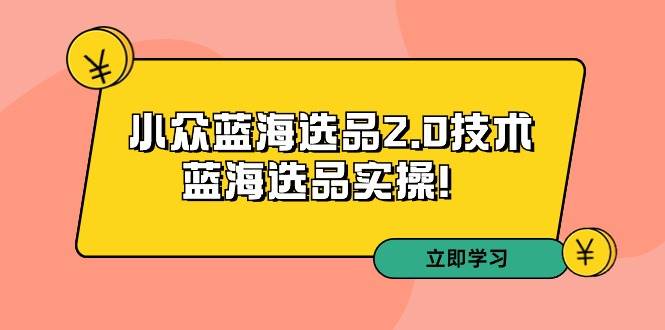 （9189期）拼多多培训第33期：小众蓝海选品2.0技术-蓝海选品实操！-哔搭谋事网-原创客谋事网