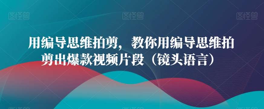 用编导思维拍剪，教你用编导思维拍剪出爆款视频片段（镜头语言）-哔搭谋事网-原创客谋事网