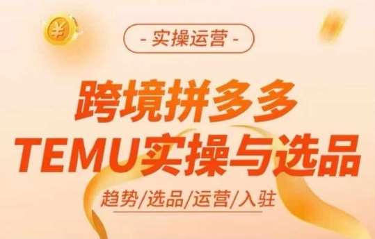 跨境拼多多TEMU实操与选品，多多temu跨境选品运营实操-哔搭谋事网-原创客谋事网