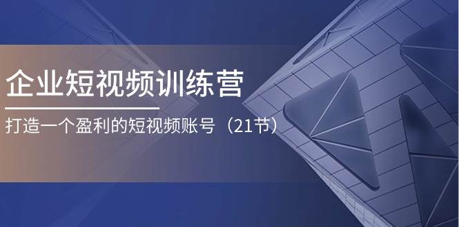 （11278期）企业短视频训练营：打造一个盈利的短视频账号（21节）-哔搭谋事网-原创客谋事网