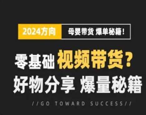 短视频母婴赛道实操流量训练营，零基础视频带货，好物分享，爆量秘籍-哔搭谋事网-原创客谋事网