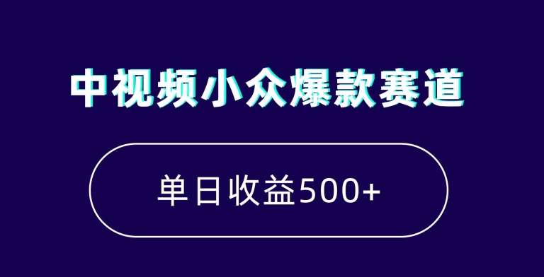 中视频小众爆款赛道，7天涨粉5万+，小白也能无脑操作，轻松月入上万【揭秘】-哔搭谋事网-原创客谋事网