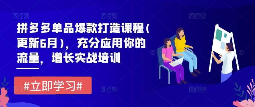 拼多多单品爆款打造课程(更新6月)，充分应用你的流量，增长实战培训-哔搭谋事网-原创客谋事网