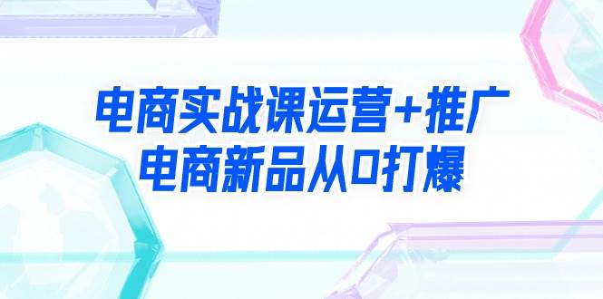 （9313期）电商实战课运营+推广，电商新品从0打爆（99节视频课）-哔搭谋事网-原创客谋事网