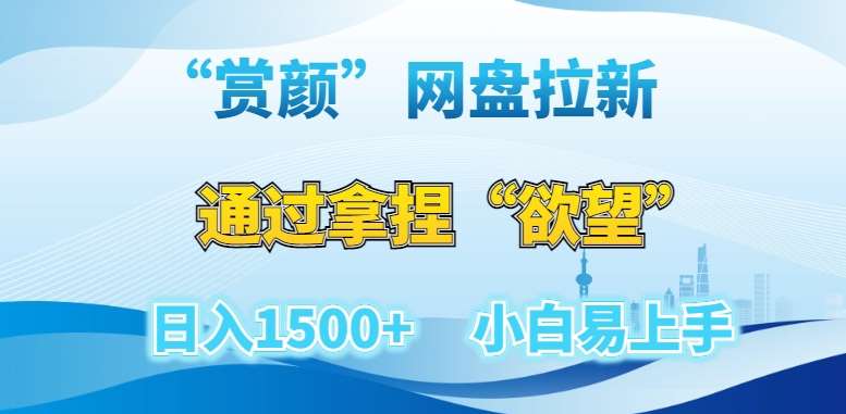 “赏颜”网盘拉新赛道，通过拿捏“欲望”日入1500+，小白易上手【揭秘】-哔搭谋事网-原创客谋事网