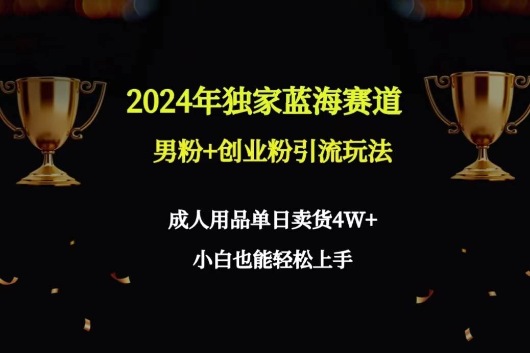 （9112期）2024年独家蓝海赛道男粉+创业粉引流玩法，成人用品单日卖货4W+保姆教程-哔搭谋事网-原创客谋事网