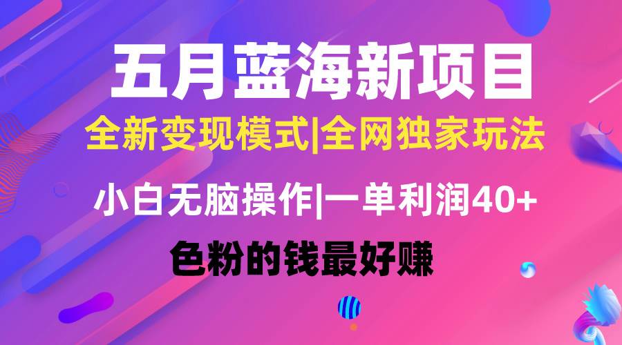 （10477期）五月蓝海项目全新玩法，小白无脑操作，一天几分钟，矩阵操作，月入4万+-哔搭谋事网-原创客谋事网