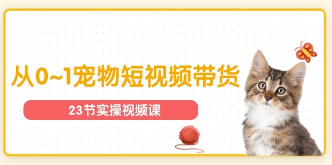 （11086期）宠物行业从0~1宠物短视频带货实操课（23节课）-哔搭谋事网-原创客谋事网