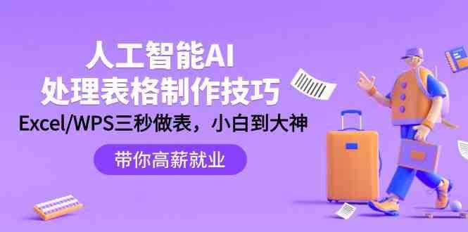 人工智能AI处理表格制作技巧：Excel/WPS三秒做表，大神到小白-哔搭谋事网-原创客谋事网