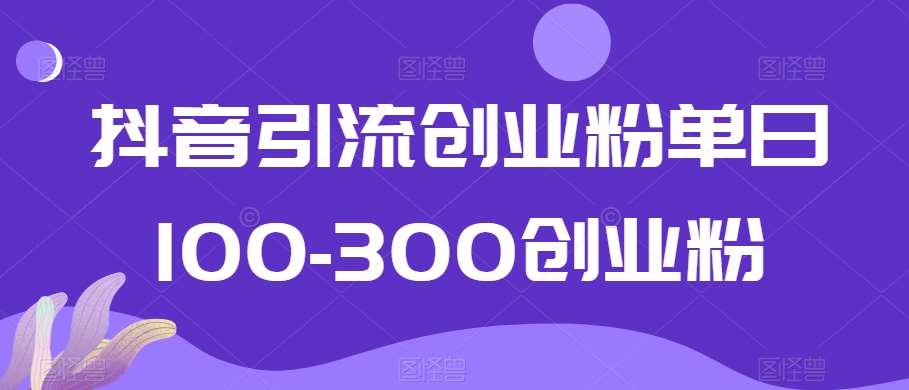 抖音引流创业粉单日100-300创业粉【揭秘】-哔搭谋事网-原创客谋事网