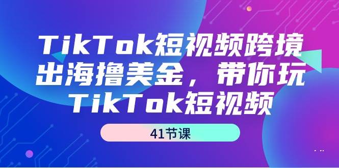 （9155期）TikTok短视频跨境出海撸美金，带你玩TikTok短视频（41节课）-哔搭谋事网-原创客谋事网