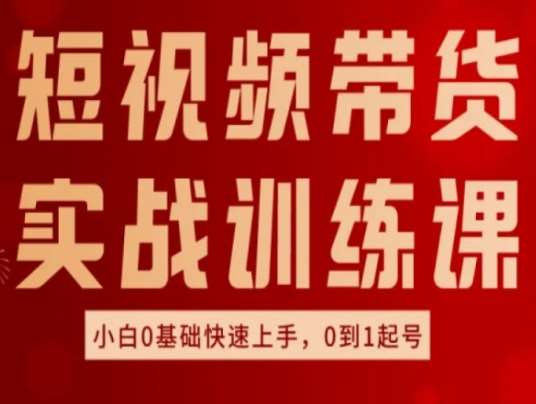 短视频带货实战训练课，好物分享实操，小白0基础快速上手，0到1起号-哔搭谋事网-原创客谋事网