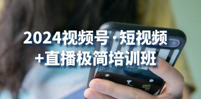 2024视频号短视频+直播极简培训班：抓住视频号风口，流量红利-哔搭谋事网-原创客谋事网