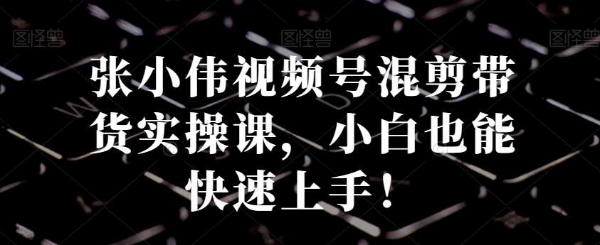 张小伟视频号混剪带货实操课，小白也能快速上手！-哔搭谋事网-原创客谋事网