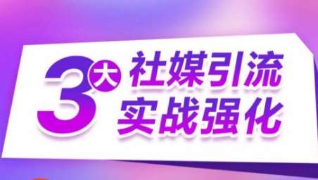 3大社媒引流实战强化，多渠道站外引流，高效精准获客，订单销售额翻倍增长-哔搭谋事网-原创客谋事网