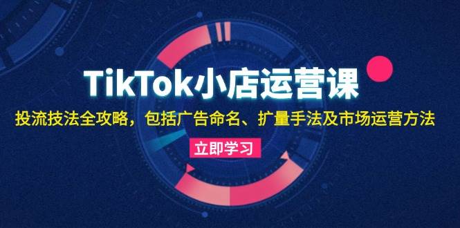 （13063期）TikTok小店运营课：投流技法全攻略，包括广告命名 扩量手法及市场运营方法-哔搭谋事网-原创客谋事网