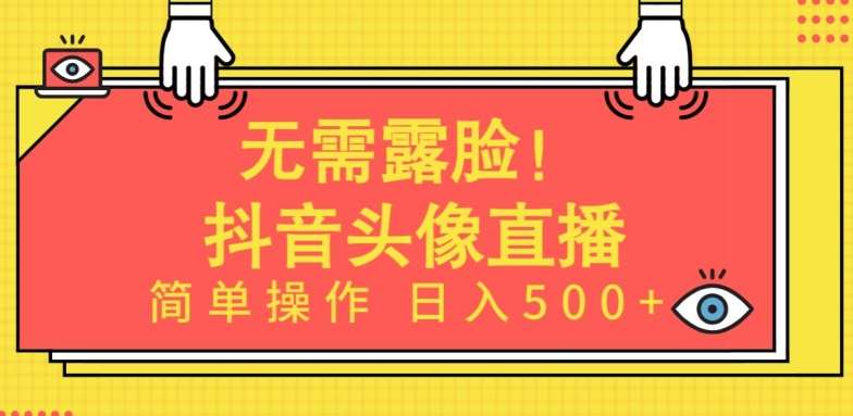 无需露脸，Ai头像直播项目，简单操作日入500+【揭秘】-哔搭谋事网-原创客谋事网