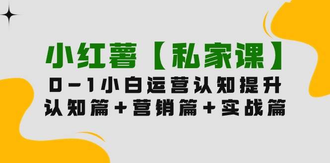 （9910期）小红薯【私家课】0-1玩赚小红书内容营销，认知篇+营销篇+实战篇（11节课）-哔搭谋事网-原创客谋事网