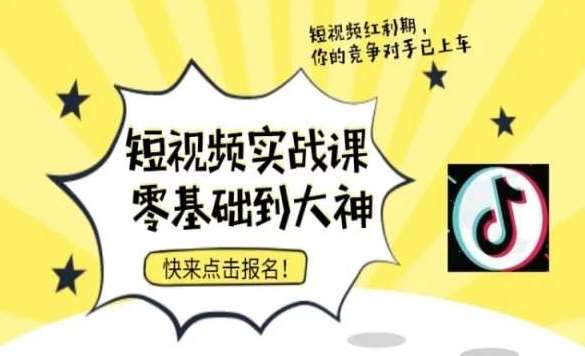 短视频零基础落地实操训练营，短视频实战课零基础到大神-哔搭谋事网-原创客谋事网