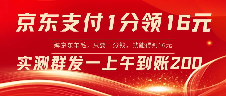 （8678期）京东支付1分得16元实操到账200-哔搭谋事网-原创客谋事网